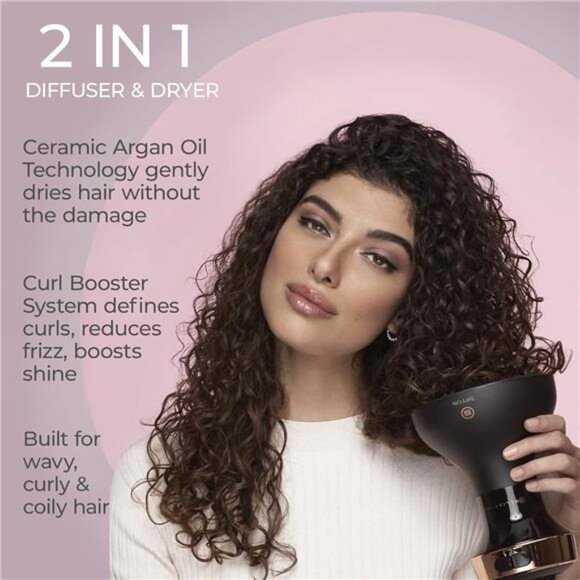 Bellissima Italia Hair Diffuser Diffon Ceramic - Lightweight Curly Hair Dryer - Picture 2 of 7